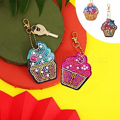 DIY 5D Ice-cream Diamond Painting Keychain Kit&nbsp;DIY-WH0161-94A