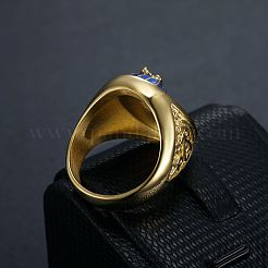 304 Stainless Steel and Enamel Finger Rings for Men&nbsp;FS-WGE3B17-06