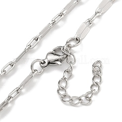 304 Stainless Steel Dapped Chain Necklaces&nbsp;LS-NJEW-H043-05P
