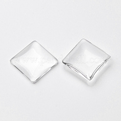 Transparent Glass Square Cabochons&nbsp;GGLA-S022-20mm