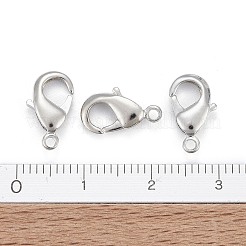 真鍮カニカン  オウムトリガークラスプ  カドミウムフリー＆ニッケルフリー＆鉛フリー  プラチナ  12x7x3mm  穴：1mm&nbsp;X-KK-902-N