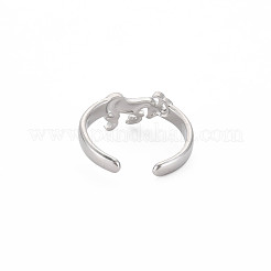 Non-Tarnish 304 Stainless Steel 12 Constellations/Zodiac Signs Open Cuff Ring for Women&nbsp;RJEW-S405-156P-G