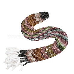 Gradient Color Natural Multicolor Tourmaline Beads Strands&nbsp;G-Z152-D01-01