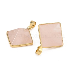 Natural Rose Quartz Pendants&nbsp;G-H359-03G-02