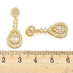 Rack Plating Brass Micro Pave Clear Cubic Zirconia Charms&nbsp;KK-F089-05G