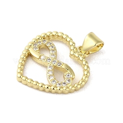 Rack Plating Brass Micro Pave Cubic Zirconia Pendants&nbsp;KK-C052-05G