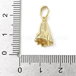 Halloween Theme Brass Micro Pave Cubic Zirconia Pendants&nbsp;KK-L248-05G-01