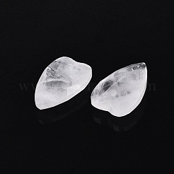 天然石クオーツクリスタルペンダント  ロッククリスタルハートチャーム  多面カット  18~20x12~13x5.5~6mm  穴：1~1.6mm&nbsp;G-Q601-28I
