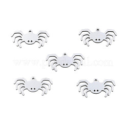 変色しない201ステンレススチールペンダント  ハロウィンスタイル  カニ  ステンレス鋼色  12x24.5x1mm  穴：1.4mm&nbsp;LS-STAS-N098-080P