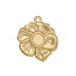 304 Stainless Steel Pendants Cabochon Setting&nbsp;STAS-OY009-58G