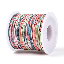 50mのポリエステル編みコード  ペット用プラスチックとメタリック糸を使用  ラウンド  ライトコーラル  1.2mm  約54.68ヤード（50m）/ロール&nbsp;OCOR-T017-01H