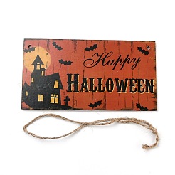 Halloween Wooden Door Hanging Welcome Sign Board&nbsp;HJEW-Z002-02A