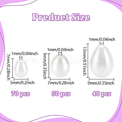 160Pcs 3 Styles Glass Pearl Teardrop Beads&nbsp;HY-NB0001-06B