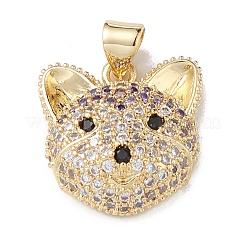 Brass Micro Pave Cubic Zirconia Pendants&nbsp;KK-M240-03