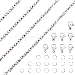 DIY Tarnish Resistant 304 Stainless Steel Cable Chains Jewelry Kits&nbsp;DIY-PJ0001-41C