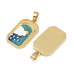 Brass Enamel Pendants&nbsp;KK-L190-016G-02