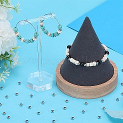 304ステンレススチールスペーサービーズ  ラウンド  ステンレス鋼色  4x3mm  穴：1.5mm  400pc&nbsp;STAS-SC0006-87B