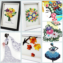 260Pcs 26 Colors Rectangle Quilling Paper Strips&nbsp;DIY-WH20032-31A