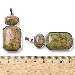 Natural Unakite Human Body Shaped Pendants&nbsp;G-P552-03P-06