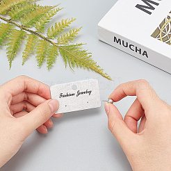 2色のプラスチックディスプレイカード  ピアスに使用  長方形  ミックスカラー  3.1x5.2x0.7~0.8cm  穴：6mm  2色  100個/カラー  200個/セット&nbsp;CDIS-FG0001-39
