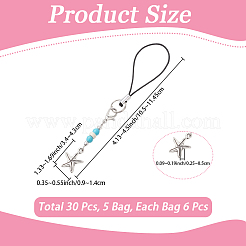 5 Bags Marine Theme Alloy Mobile Straps&nbsp;HJEW-CP0001-29