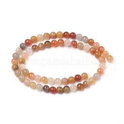 Natural Golden Silk Jade Beads Strands&nbsp;G-L555-05-6mm