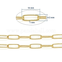 Soldered Brass Paperclip Chains&nbsp;CHC-D025-03G-01