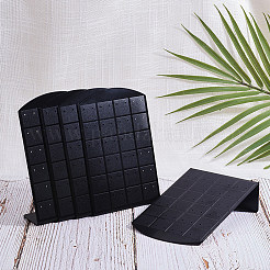 48穴アクリルイヤリングディスプレイ  ジュエリーディスプレイラック  ブラック  8.7x3.5x13.5cm&nbsp;LS-EDIS-WH0003-01