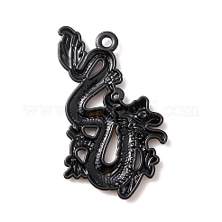 合金ペンダント  ドラゴン  電気泳動黒  48x35.5x2.5mm  穴：3mm&nbsp;LS-PALLOY-F281-24EB
