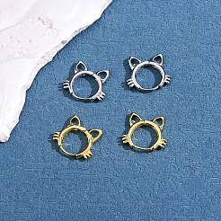 Women Cat Brass Leverback Earrings&nbsp;JE965A