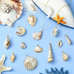 32Pcs 16 Styles Plating Acrylic Pendants&nbsp;OACR-CJ0002-45