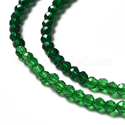 2 Colors Transparent Glass Beads Strands&nbsp;GLAA-G093-01B