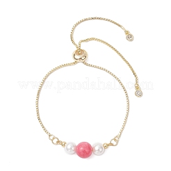 Adjustable Brass Micro Pave Cubic Zirconia Slider Bracelets for Women&nbsp;BJEW-JB12619