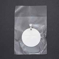 Tarnish Resistant DIY Materials 201 Stainless Steel Flat Round Hand Stamping Blank Tag Pendants&nbsp;STAS-O044-125