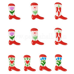 10Pcs 5 Styles Boot Baking Paint Glass Enamel Beads&nbsp;LAMP-TA0002-80A
