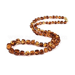 Natural Amber Nuggets Graduated Beaded Necklaces&nbsp;NJEW-T019-04