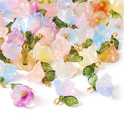 44Pcs 10 Colors Glass & Acrylic Pendant&nbsp;PALLOY-TA00129