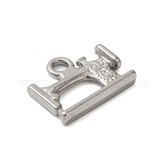 変色しない304ステンレススチールペンダント  ミシンのチャーム  ステンレス鋼色  15x19x3mm  穴：2.5mm&nbsp;STAS-N103-44P