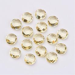Faceted Glass Rhinestone Pointed Back Cabochons&nbsp;RGLA-P013-A