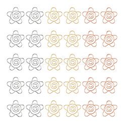 30Pcs 3 Colors Flower Iron Paper Clips&nbsp;AJEW-TA0003-63