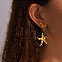 304 Stainless Steel Dangle Stud Earrings&nbsp;OU5741-1
