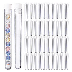 プラスチック製裁縫針オーガナイザーチューブ（キャップ付き）150個  ホワイト  10.9x1.25cm  内径：1.08のCM&nbsp;CON-CA0001-037B
