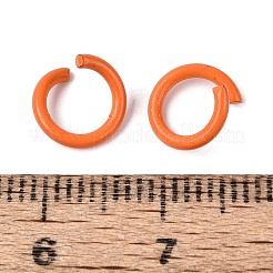 Spray Painted Iron Open Jump Rings&nbsp;IFIN-T017-04B-18