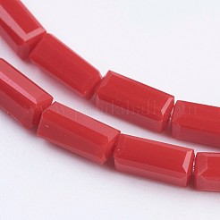 Opaque Glass Beads Strands&nbsp;EGLA-F123-3x6mm-NC03