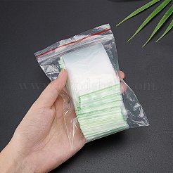 プラスチック製再封可能包装袋 500枚  トップシール  セルフシール袋 厚手の袋  長方形  透明  7x5cm  片側の厚さ：2.5ミル（0.065mm）  約100個/袋&nbsp;OPP-OC0001-02