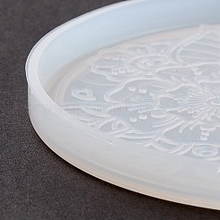 DIYフラットラウンドカップマットシリコーン型  レジン型  UVレジン用  エポキシ樹脂工芸品作り  105x9mm  内径：102mm&nbsp;DIY-E036-06