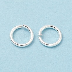 真鍮製オープンタイプ丸カン  ラウンド  長持ちメッキ  カドミウムフリー＆鉛フリー  銀  6x0.8mm  20ゲージ  内径：4.4mm&nbsp;KK-WH0060-01D-S