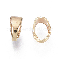 真鍮製バチカン  ニッケルフリー  18KGP本金メッキ  6x4x3mm  穴：5x3mm&nbsp;X-KK-N231-71-NF