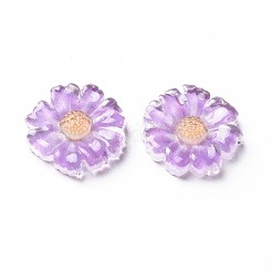 透明エポキシ樹脂カボション  花  スミレ  20x21x4.5mm&nbsp;CRES-S365-21