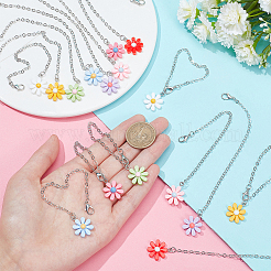 Daisy Flower Opaque Resin Cup Pendant Decorations&nbsp;HJEW-AB00521